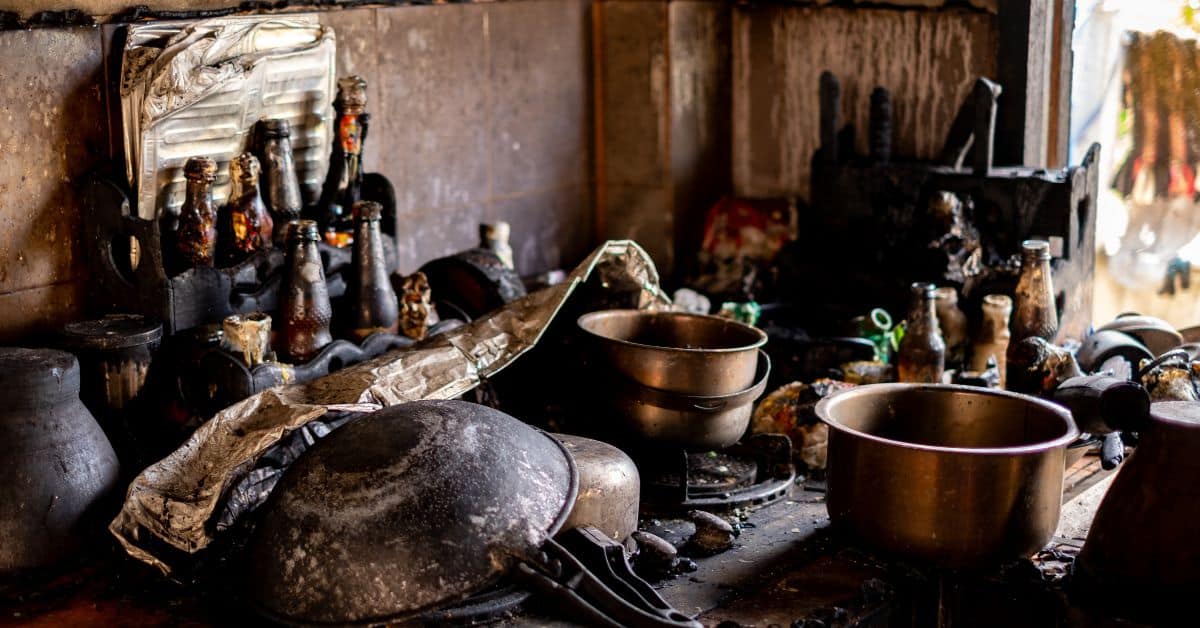 Kitchen Fire Cleanup - What to Save and What to Throw Away